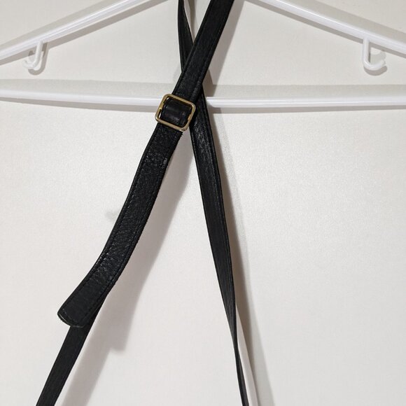 Vintage Genuine Leather Purse with Asymmetric Flap Black - Picture 6 of 7